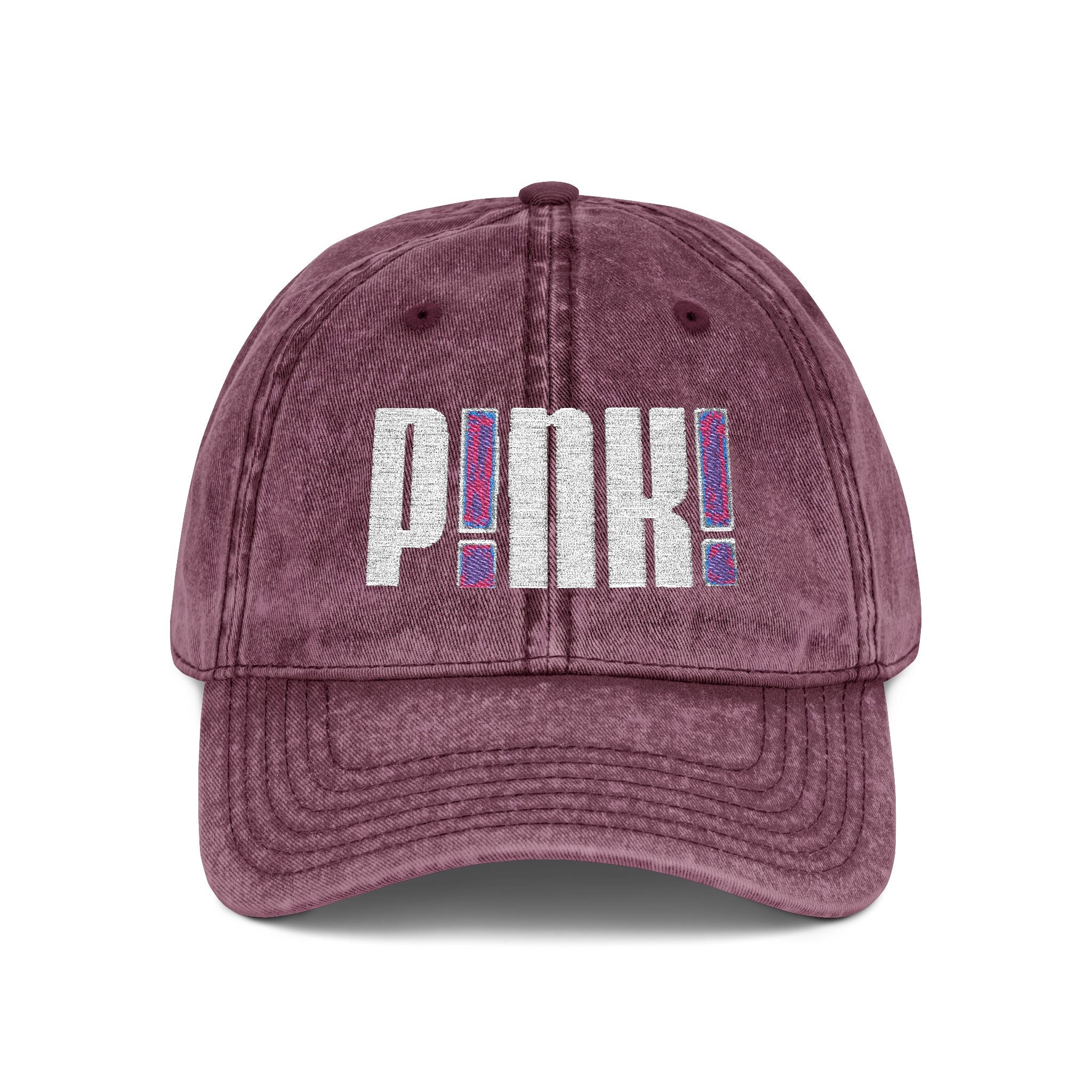 Distressed Embroidered P!NK! Cap | Vintage Washed Baseball Hat