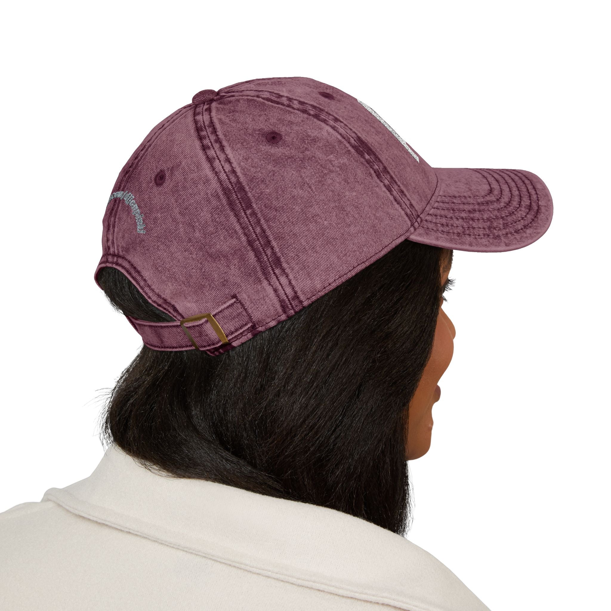 Distressed Embroidered P!NK! Cap | Vintage Washed Baseball Hat