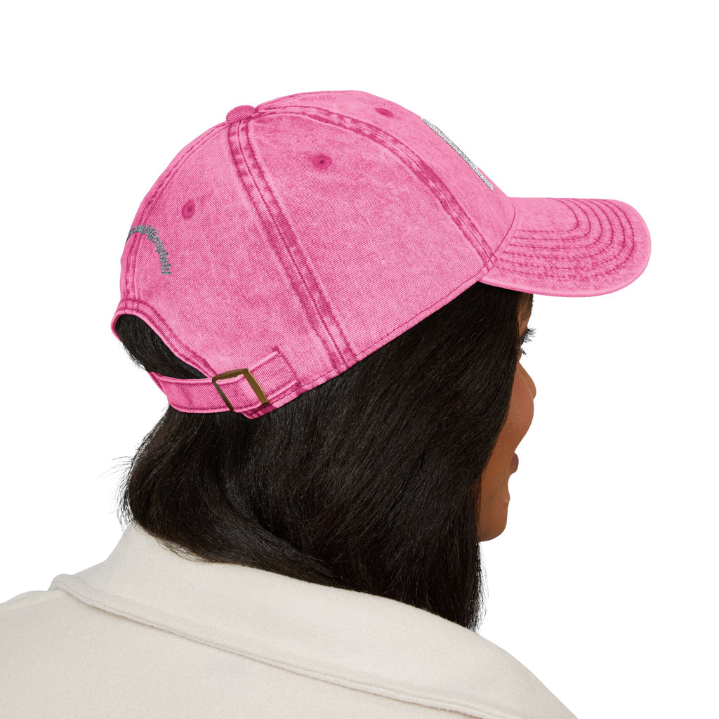 Distressed Embroidered P!NK! Cap | Vintage Washed Baseball Hat
