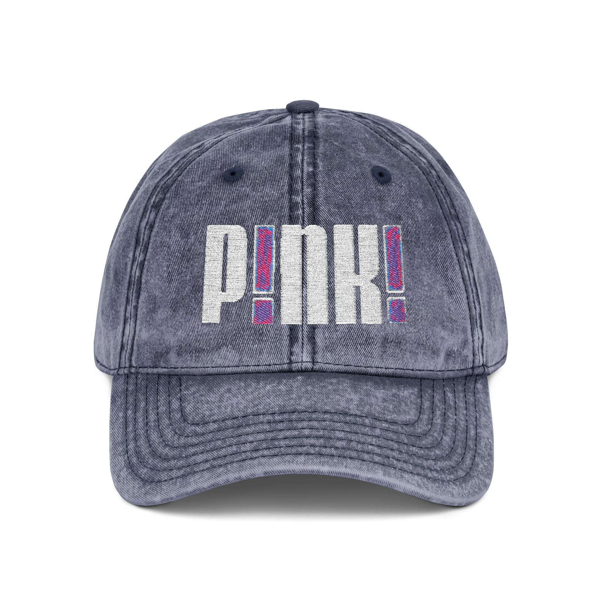 Distressed Embroidered P!NK! Cap | Vintage Washed Baseball Hat