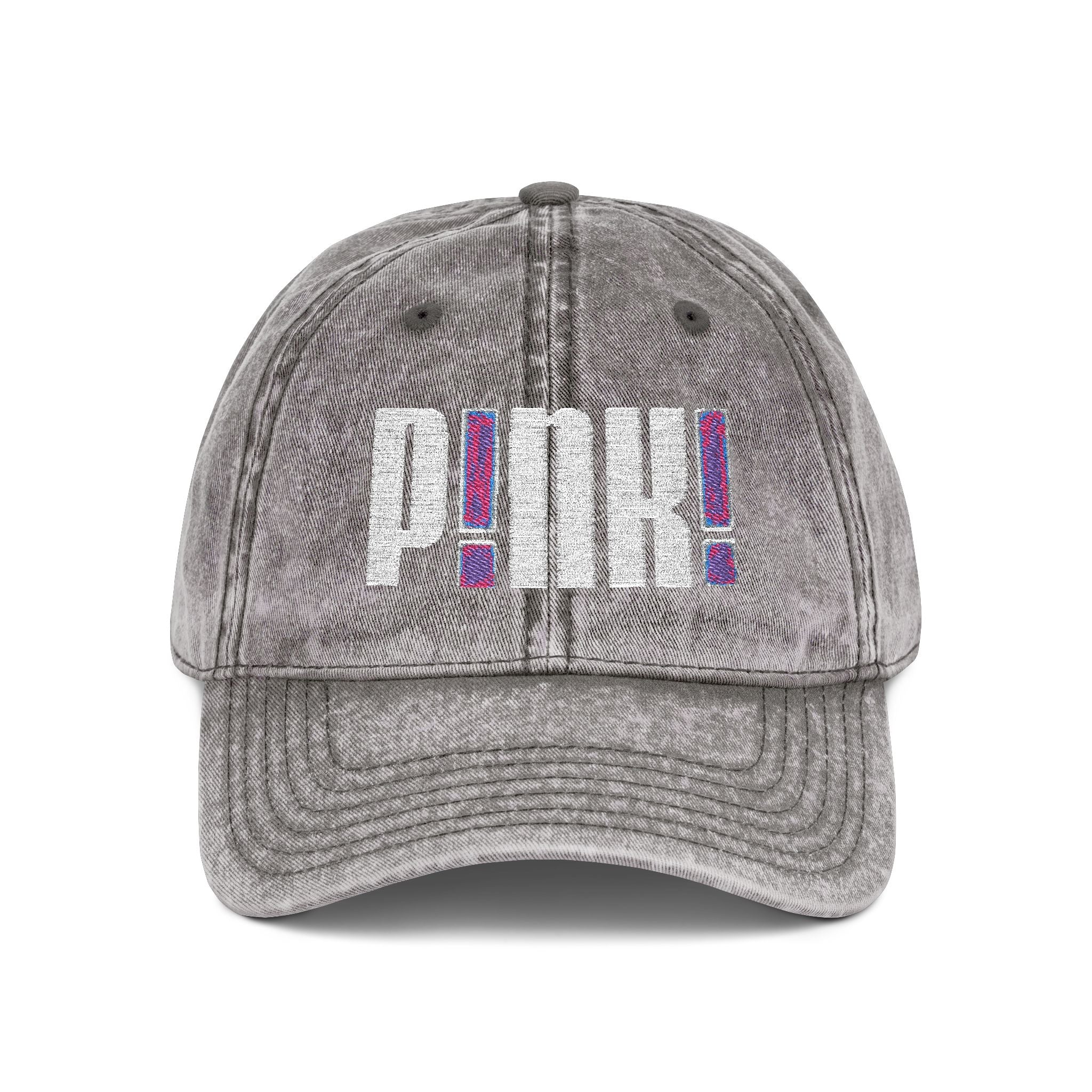Distressed Embroidered P!NK! Cap | Vintage Washed Baseball Hat