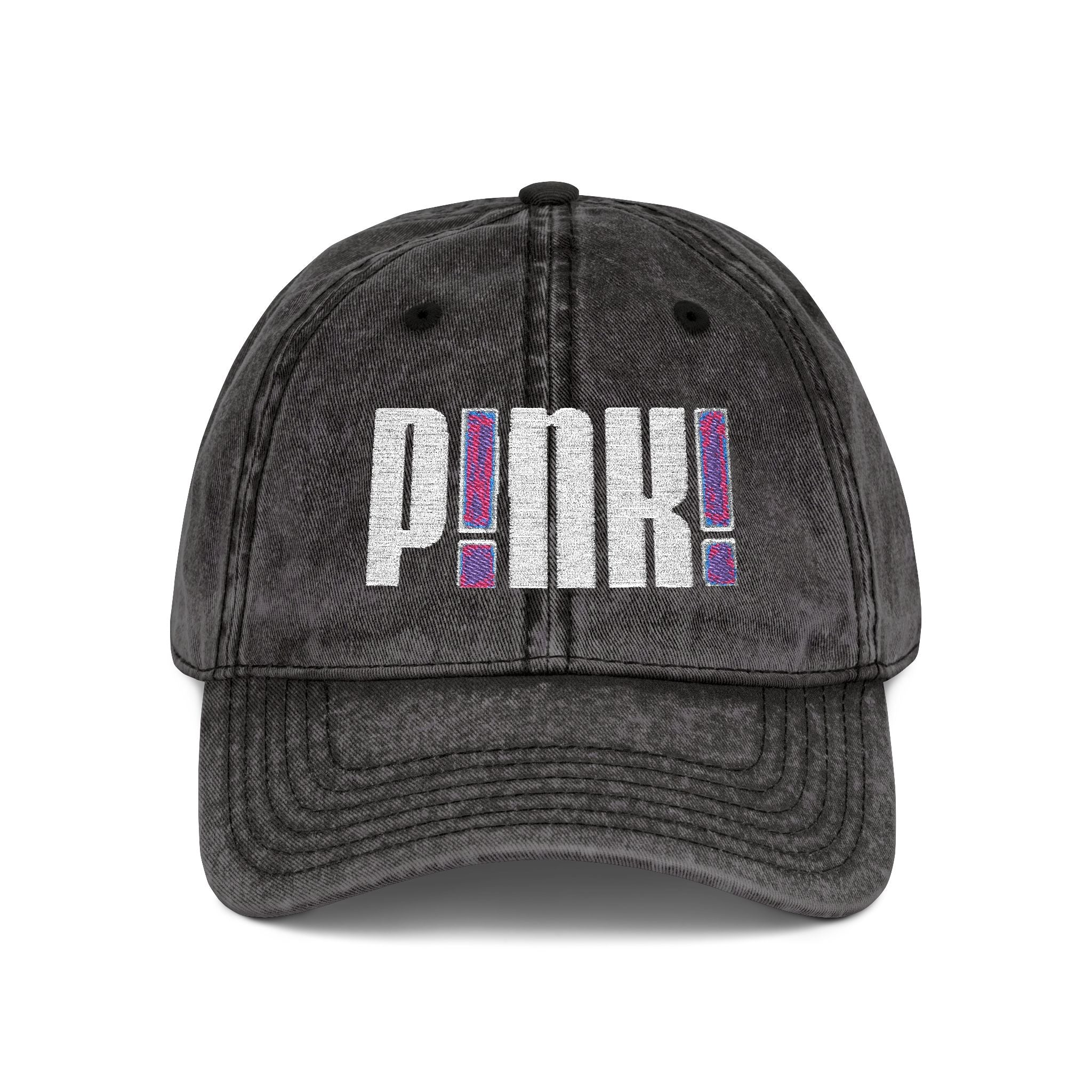 Distressed Embroidered P!NK! Cap | Vintage Washed Baseball Hat