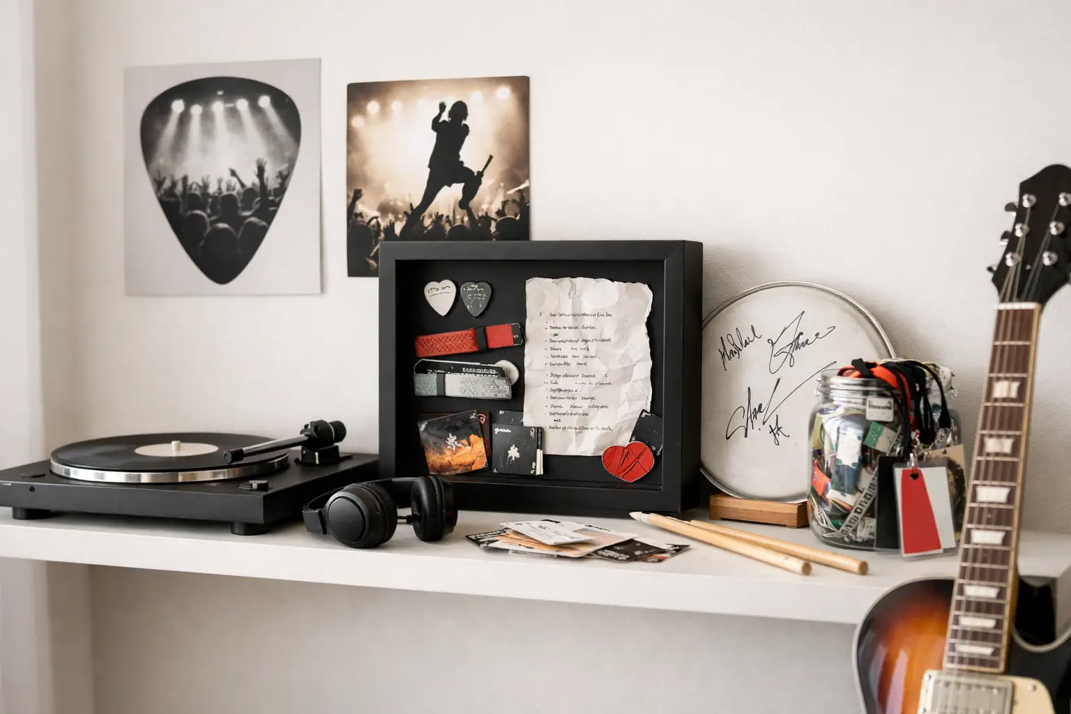 How to Display Concert Keepsakes Stylishly